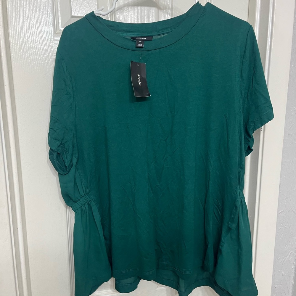Alfani Women's Green Short Sleeve Top